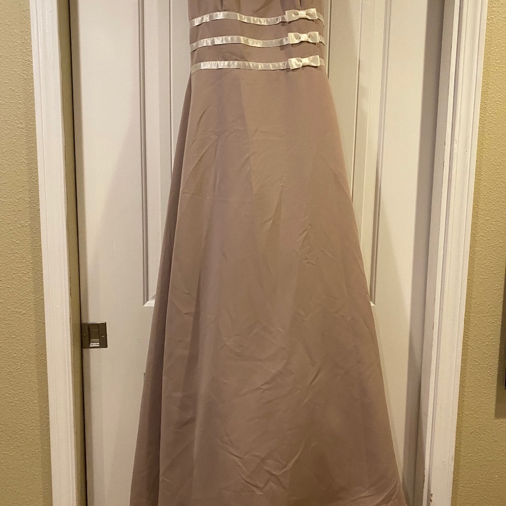 Bridesmaid or Formal, by Roberta Bridal,  size 8, mocha and Ivory